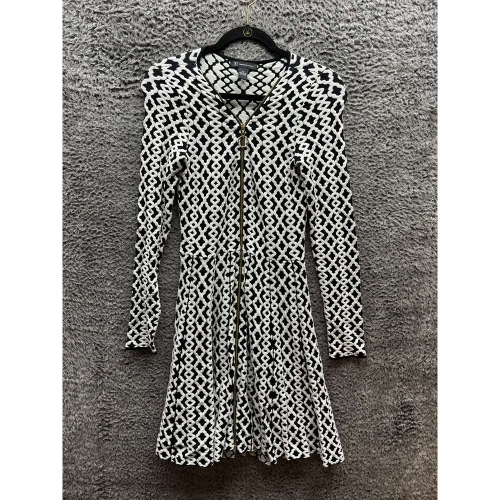 INC International Concepts Jacquard Mini Sweater Dress Multicolor Womens Size M